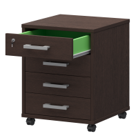 Тумба подкатная (4 ящика) Арго АТЛ-04 Дуб венге